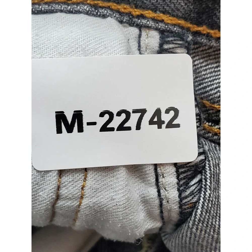 Levi's 501 Men Jeans 35X32 Gray Denim Original Fit Straight Leg Distressed READ